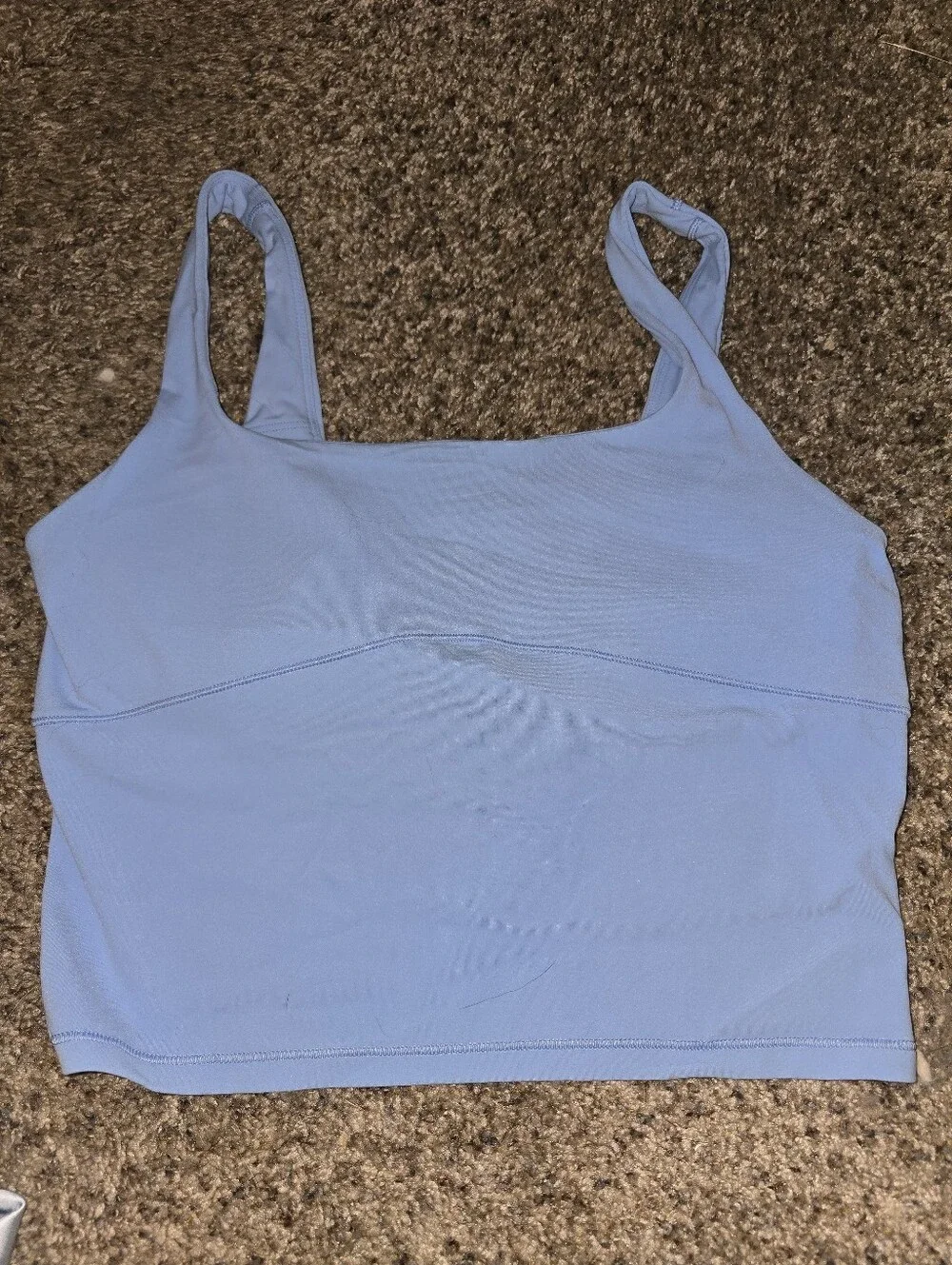 NWOT Vuori Alltheform Light Blue Square Neck Athletic Tank Top Medium Athleisure - Picture 6 of 10